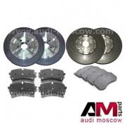 Передние/задние диски и колодки Ауди А8 (D4) 6.3-