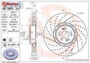 Передние перфорированные диски (09.D601.43) BREMBO для Mercedes V167 GLE AMG63