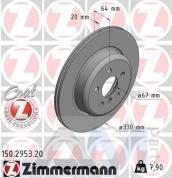 Задний тормозной диск правый ZIMMERMANN (150.2953.20)  BMW X4 (G02) 30dX
