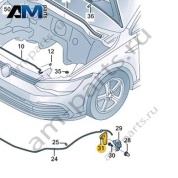 Рычаг капота в салоне 5H18235334PK на Volkswagen Golf 8 2019-2026