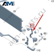 Шланг от радиатора АКБ на помпу Mercedes C253 AMG GLC 63 (M177) A1675018100