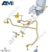 Жгут проводов для регулировки спинки и поясничного подпора VAG 2GJ971369B