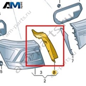 Накладка заднего фонаря Volkswagen T-Roc 2018-2024 2GA945428A
