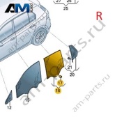 Стекло заднее правое 5H4845026 на Volkswagen Golf 8 2019-2026