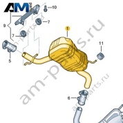 Передний глушитель VAG 1T0253209AJ