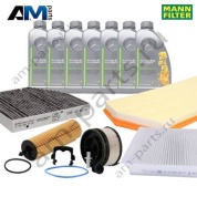 Комплект фильтров MANN с маслом 5W30 229.52 для ТО-2 Mercedes GLE 300d