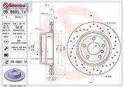 Перфорированные задние тормозные диски 330X20 (09.9925.1X) Brembo на BMW X5 (F15) 25d/25dX/28i