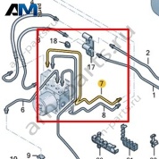 Тормозная трубка от гидроблока к соединению Volkswagen AMAROK 2017-2022 2H3614729