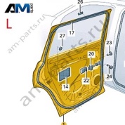 Дверь задняя левая VAG 3GJ833055 Volkswagen 2025-2026