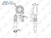 Натяжитель ремня с демпфером PT3226 (LYNXauto) для автомобилей VAG
