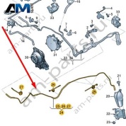 Вакуумный трубопровод Audi A6 (C8) 2019-2024 4K0131492H