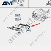 Фара противотуманная левая A2218201356 Mercedes S-class W221