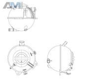 Компенсационный бачок охлаждающей жидкости NRF (454082) на Volkswagen CC (2008-2018) 1.8TSI