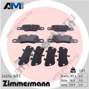 Задние тормозные колодки ZIMMERMANN 24554.160.1 для Porsche Panamera II