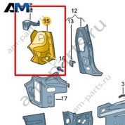 Панель крепления заднего фонаря Volkswagen T-Roc 2018-2024 2GA813328