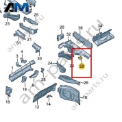 Пластина для лонжерона Volkswagen id3 2020-2024 1EA804851