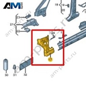 Усилитель стойки А Volkswagen id3 2020-2024 10A809204A