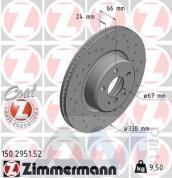 Перфорированные передние тормозные диски ZIMMERMANN (150.2951.52) на BMW X4 (G02) 20dX