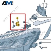 Гнездо для патрона лампы Volkswagen id3 2020-2024 10A953123
