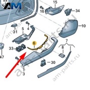 Декоративная вставка Audi A8 (D5) 2018-2024 4N0853324