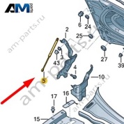 Амортизатор капота 85H823359 на Ауди Q6 E-tron 2024-2026