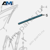 Уплотнитель стекла двери передней правой A2217250265 для Mercedes S-class W221