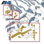 Лонжерон с усилителями и приварными гайками VAG 1K0803092K