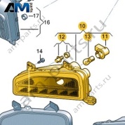 Указатель поворота правый с дневным ходовым огнем Volkswagen T-Roc 2018-2024 2GA941056C
