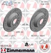 Задние тормозные диски ZIMMERMANN 100.3315.53 Audi Q3 (8U) 2011-2018