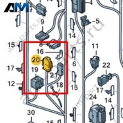Разъем для плоских клемм Volkswagen AMAROK 2013-2016 2H0973131A