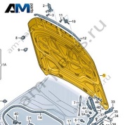 Капот Audi A8 (D4) 2014-2017 4H0823029H