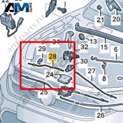 Трос капота Volkswagen Taigo 2022-2024 2G7823530