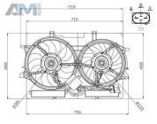 Вентилятор системы охлаждения NRF (47938) на Audi A7 (4G) 3.0TDI (2014-2018)