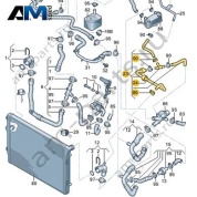 Шланг охлаждения от фланца Volkswagen Tiguan 2.0TDI 5N0122447AE