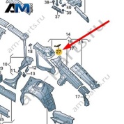 Перегородка стойки D Audi A7 (4K) 2019-2024 4K8810570A