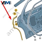 Уплотнитель двери (наружный) Audi Q8 e-tron 2024-2024/Audi e-tron 2019-2023 4KE839718A