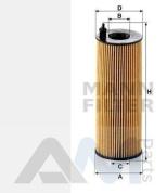 Масляный фильтр MANN FILTER (HU721/5X) для BMW 5 серия (5 серии F10 рестайлинг) M550dX