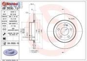 Задние тормозные диски (08.D530.13) BREMBO для Mercedes C-Class W205 C300