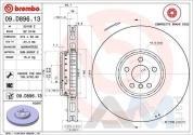 Передний правый тормозной диск Brembo (09.D896.13)  BMW X7 (G07) 50iX