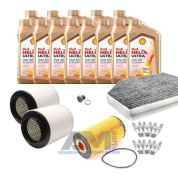 Комплект фильтров для ТО-2/4 Audi A8 (D4) 6.3 W12 с маслом Shell 0W30