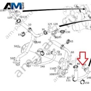 Обратный трубопровод турбины права для Mercedes W205 AMG C63 (M177) A1772003351