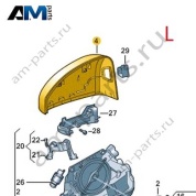 Крышка зеркала левая 8YG857527GRU на Audi A3 (8Y) 2020-2026