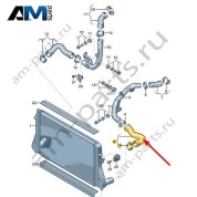 Напорный шланг от интеркуллера слева Volkswagen Tiguan 2.0TDI 5N0145832K