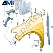 Переднее левое крыло Volkswagen id4/id5 2021-2024 11A821021B
