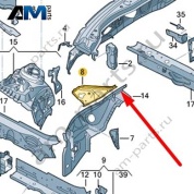 Усилитель водоотводного короба Audi A6 (C8) 2019-2024 4K0805236