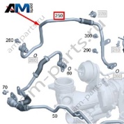 Трубопровод охлаждения турбины справа  Mercedes GL400 X166 (M276) A2762006051