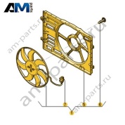 Вентилятор радиатора с крыльчаткой Volkswagen Jetta VII 2020-2024 17A121203