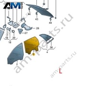 Стекло заднее левое 8YG845205 для Audi A3 (8Y) 2020-2026