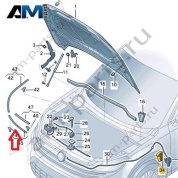 Уплотнитель капота передний L=R Volkswagen Тигуан 57G823709