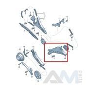 Планка успокоителя левой цепи нижняя Volkswagen Touareg III (2018-2023) 3.0TFSI 06M109509L